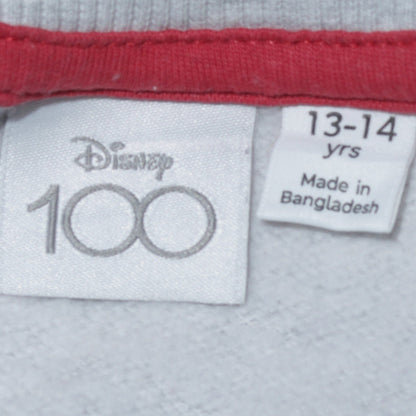 Marks and Spencer Girls Grey Mickey Mouse Sweatshirt 13-14 Years Disney 100