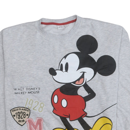 Marks and Spencer Girls Grey Mickey Mouse Sweatshirt 13-14 Years Disney 100