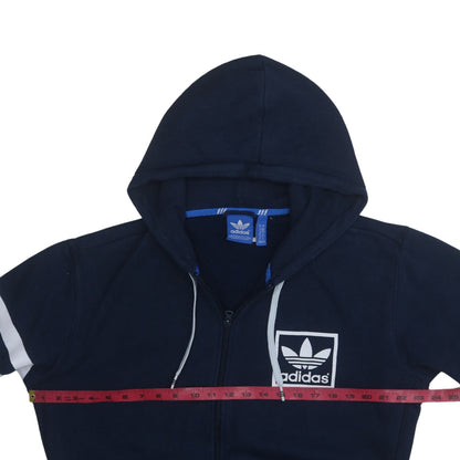 Mens UK Size M adidas Blue Full Zip Hoodie