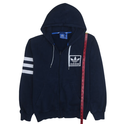 Mens UK Size M adidas Blue Full Zip Hoodie