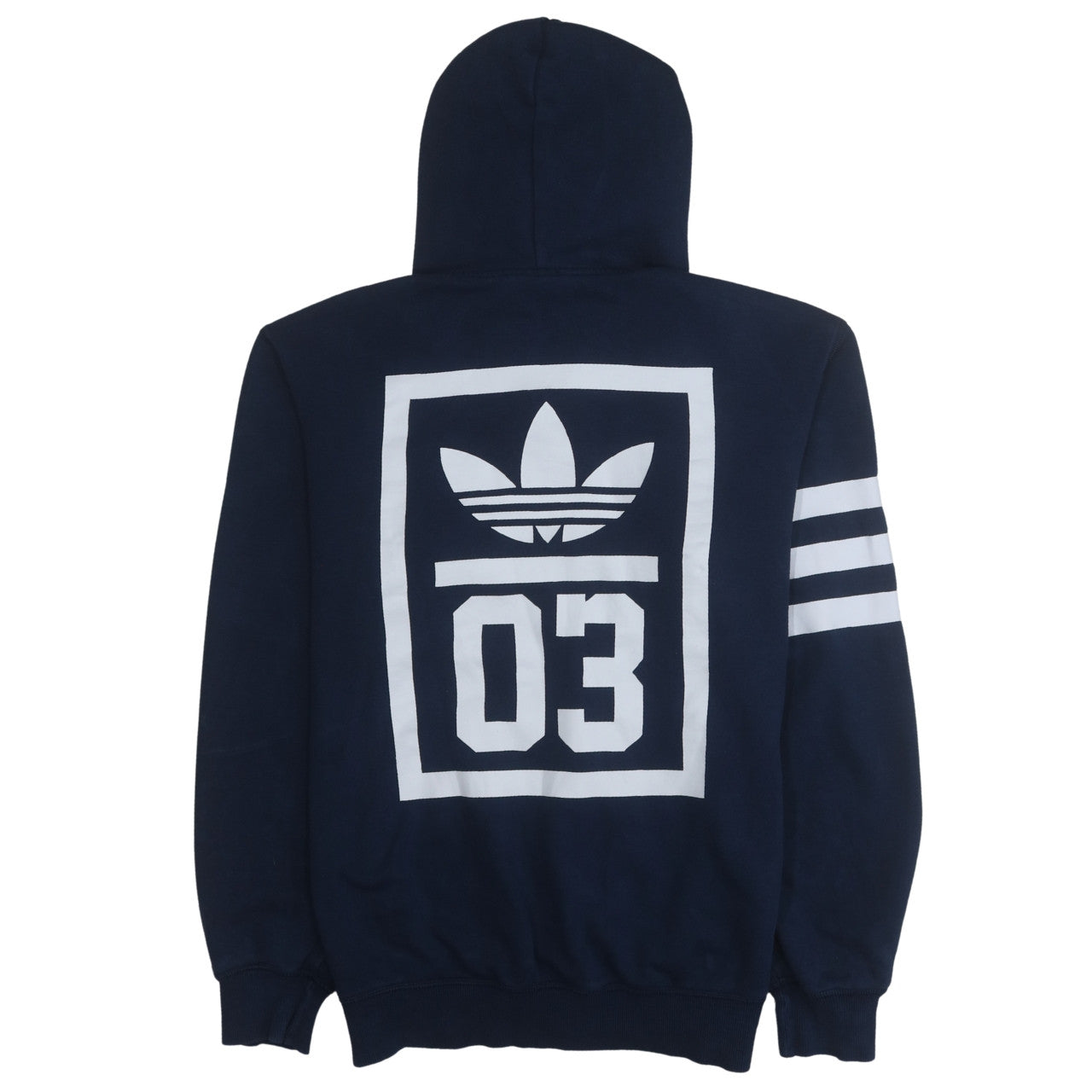 Mens UK Size M adidas Blue Full Zip Hoodie