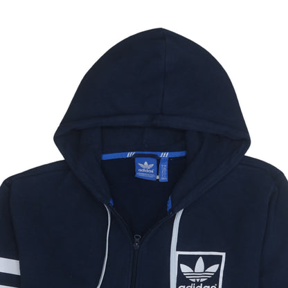 Mens UK Size M adidas Blue Full Zip Hoodie