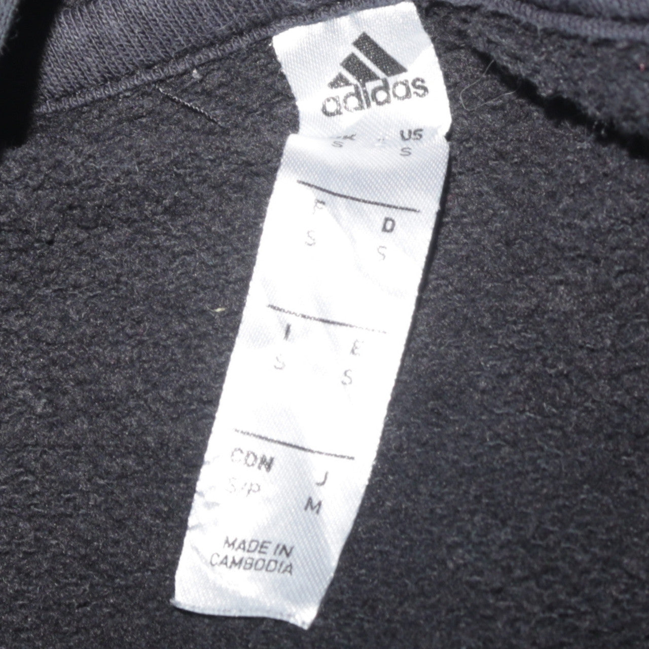 Mens UK Size S adidas Black Pullover Hoodie