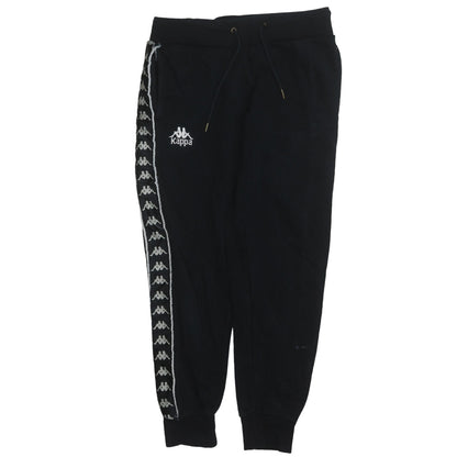 Kappa Men's Black Jogger Sweatpants Medium Logo Tapered Pants