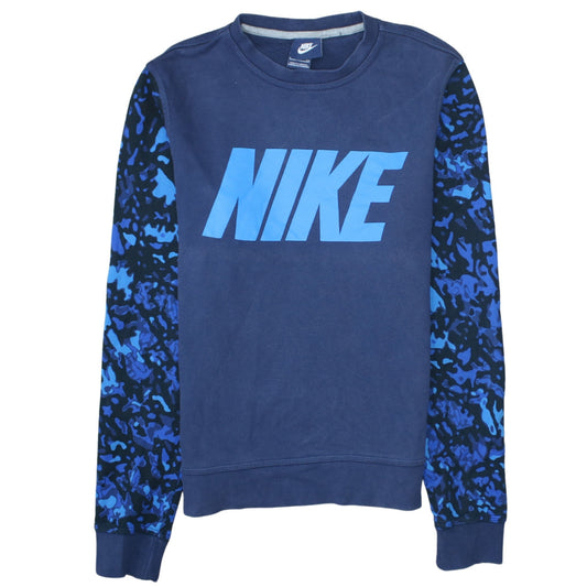 Womens UK Size S Nike Blue Pullover Sweatshirt