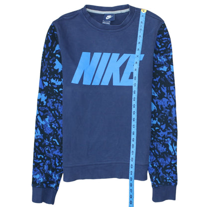 Womens UK Size S Nike Blue Pullover Sweatshirt