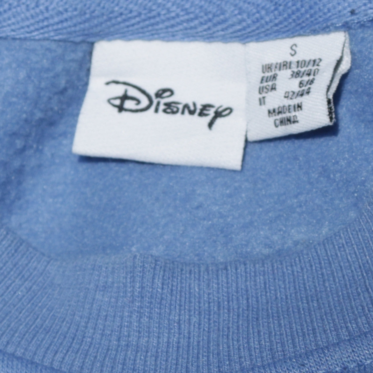 Womens UK Size S Disney Blue Pullover Sweatshirt