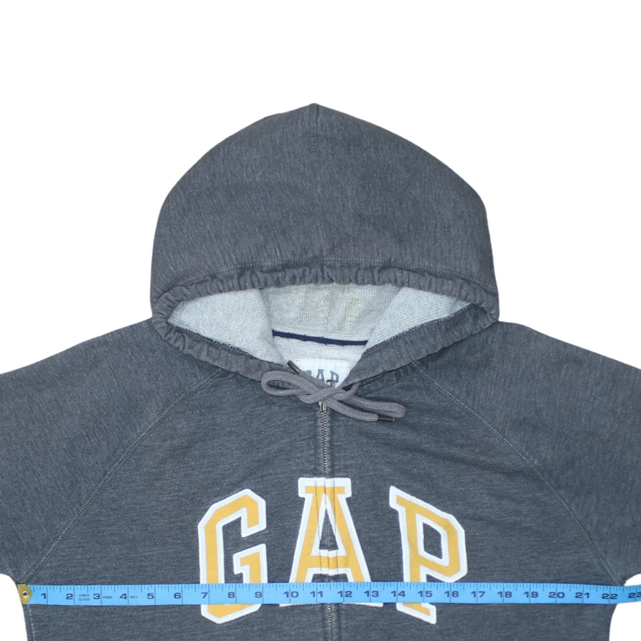 Mens UK Size L Gap Grey Full Zip Hoodie