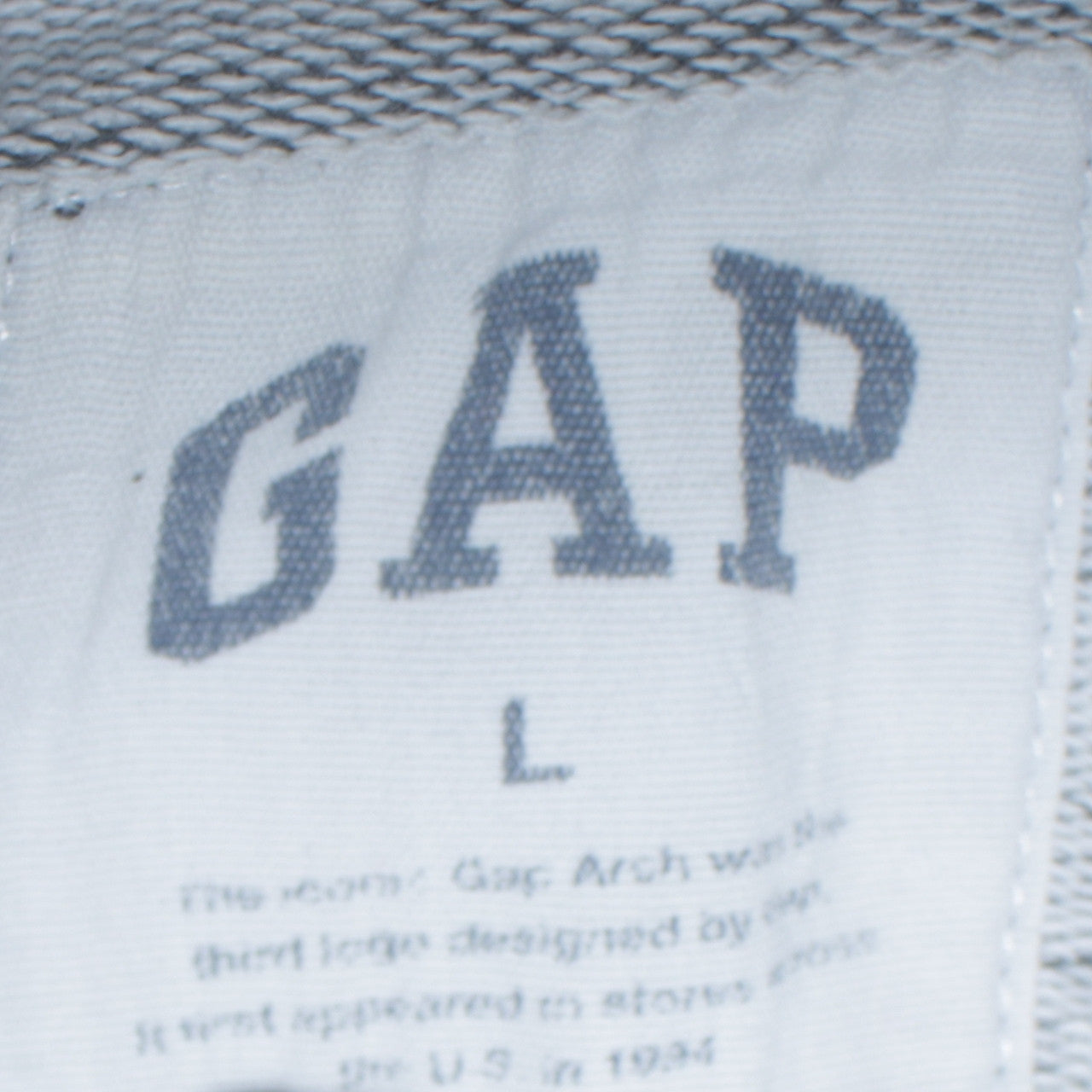 Mens UK Size L Gap Grey Full Zip Hoodie