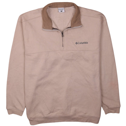 Mens UK Size L Columbia Beige Pullover Sweatshirt