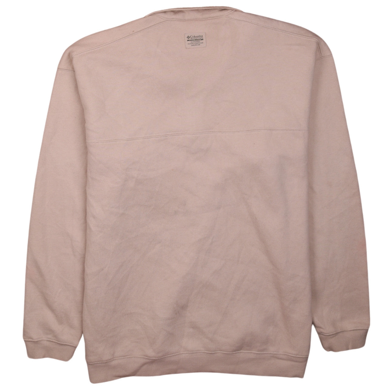 Mens UK Size L Columbia Beige Pullover Sweatshirt