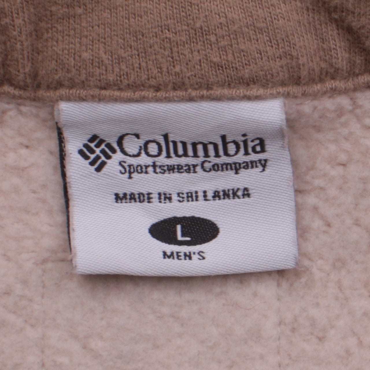 Mens UK Size L Columbia Beige Pullover Sweatshirt