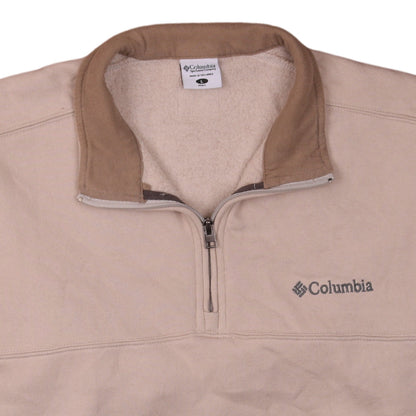 Mens UK Size L Columbia Beige Pullover Sweatshirt