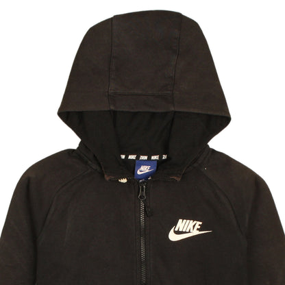 Nike Boys Black Full Zip Hoodie 12-13 Years Lined Sportswear