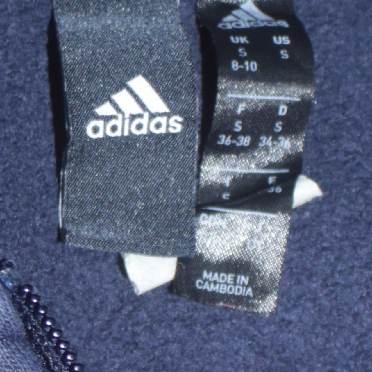 Womens UK Size S adidas Multicoloured Full Zip Hoodie