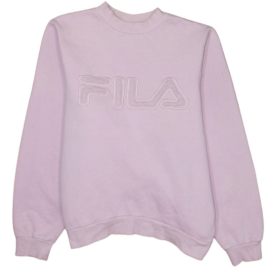 Womens UK Size XL FILA Pink Pullover Sweatshirt