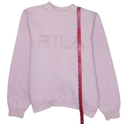 Womens UK Size XL FILA Pink Pullover Sweatshirt