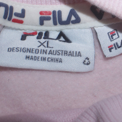 Womens UK Size XL FILA Pink Pullover Sweatshirt