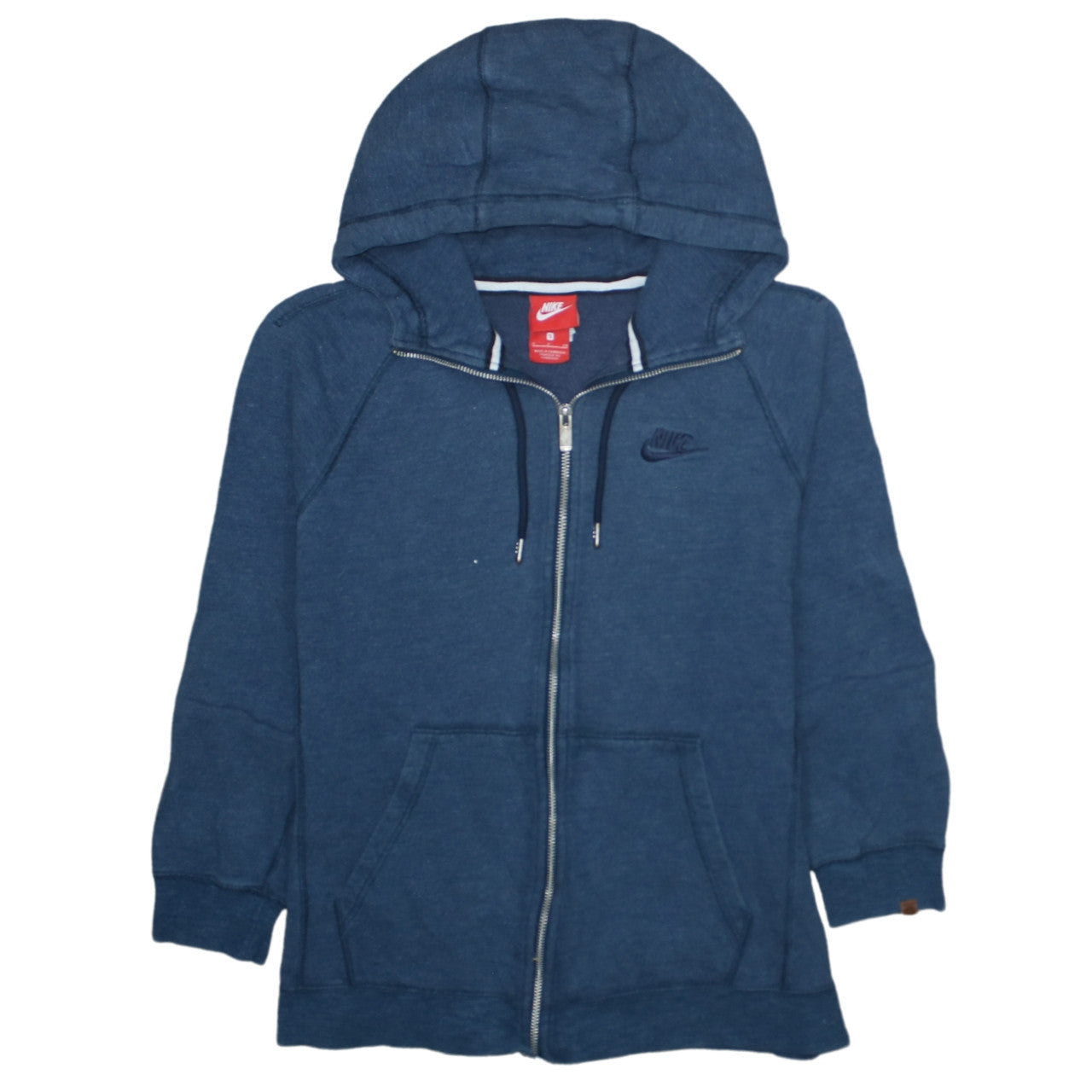 Mens UK Size S Nike Blue Full Zip Hoodie