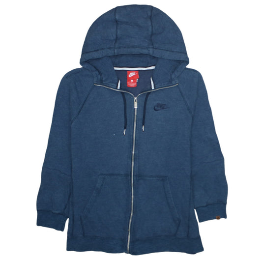 Mens UK Size S Nike Blue Full Zip Hoodie
