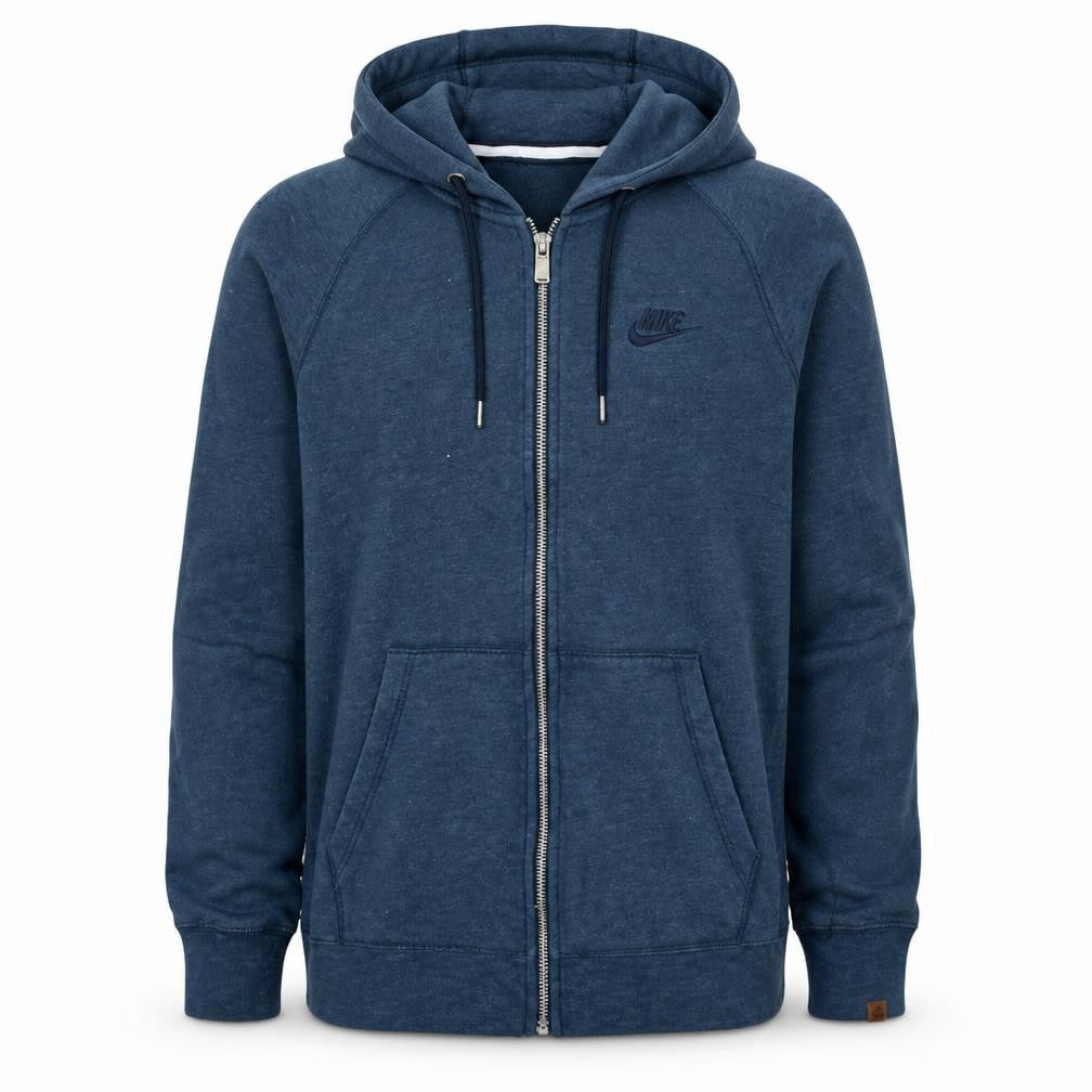 Mens UK Size S Nike Blue Full Zip Hoodie