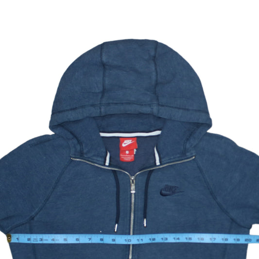 Mens UK Size S Nike Blue Full Zip Hoodie