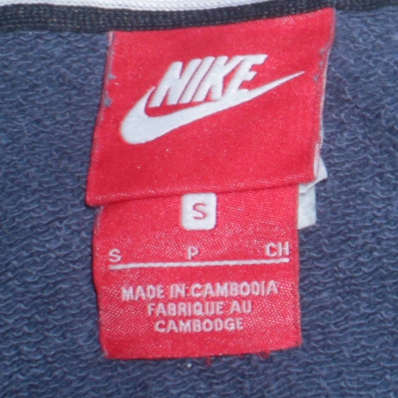 Mens UK Size S Nike Blue Full Zip Hoodie
