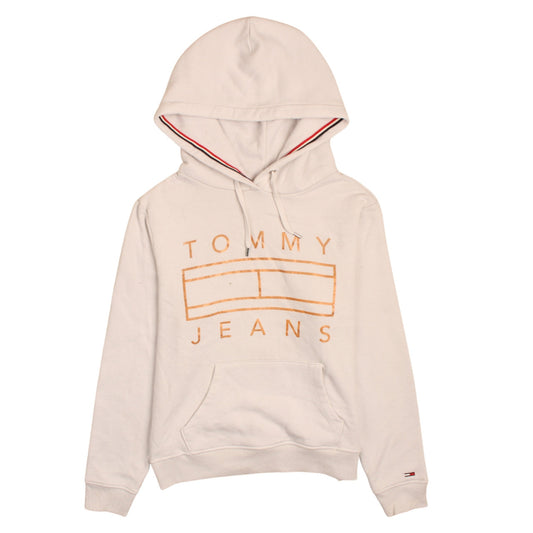 Womens UK Size S Tommy Jeans Beige Pullover Hoodie