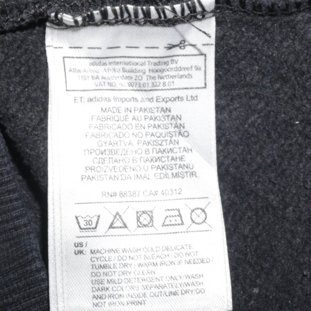 Womens UK Size S adidas Black Pullover Hoodie