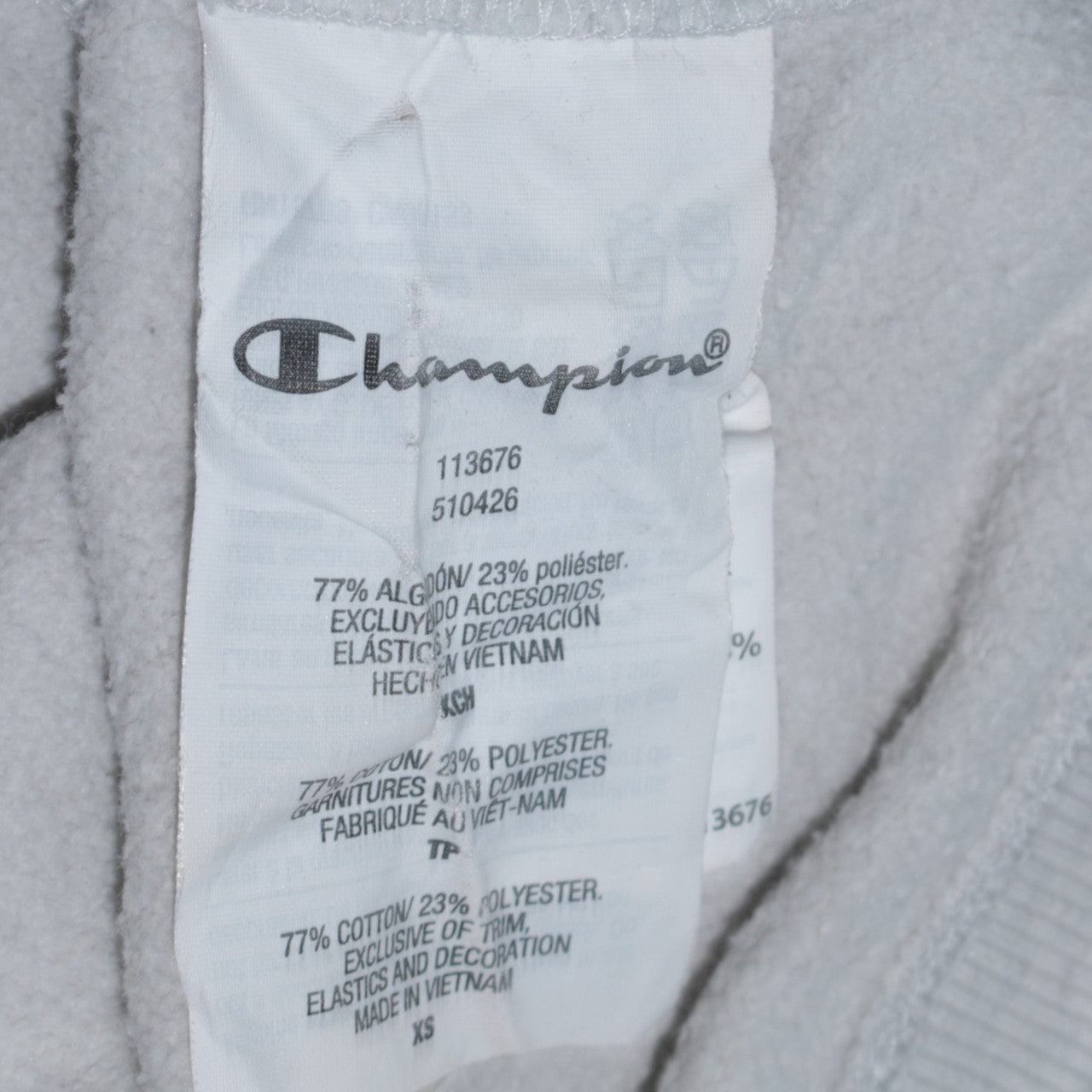 Womens UK Size XS Champion Grey Pullover Hoodie