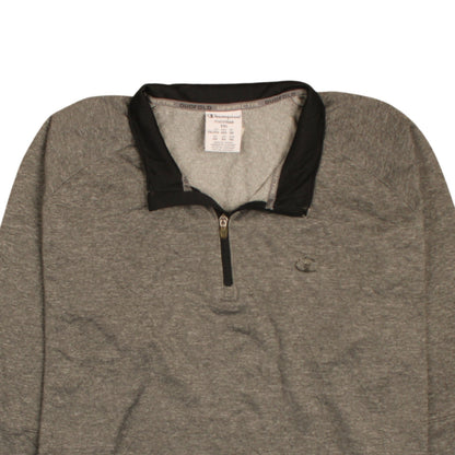 Mens UK Size 2XL Champion Grey Half Zip Sweatshirt