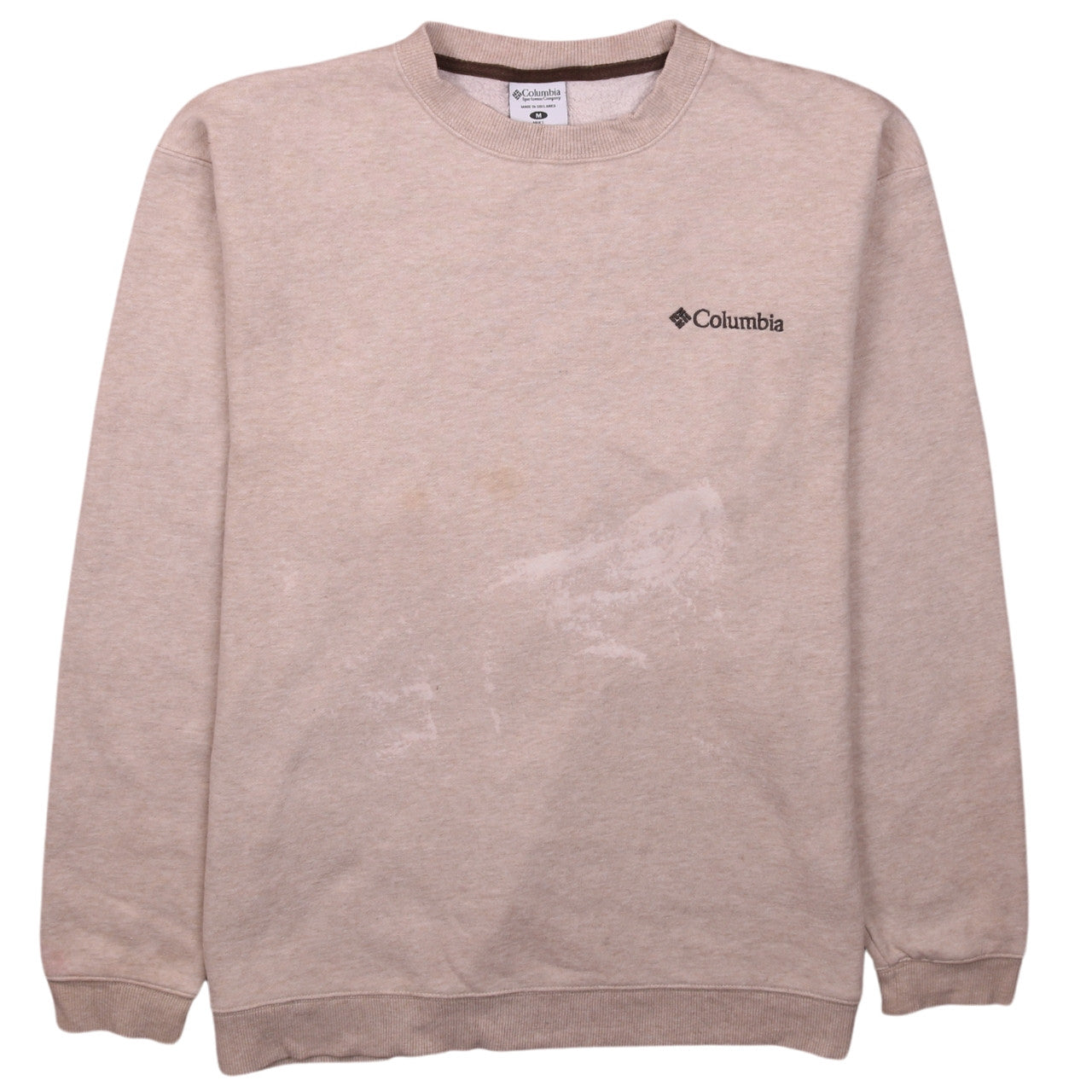 Mens UK Size M Columbia Beige Pullover Sweatshirt