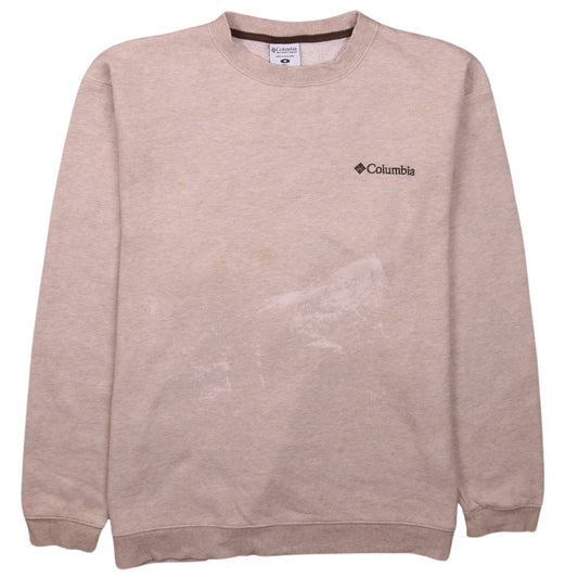 Mens UK Size M Columbia Beige Pullover Sweatshirt