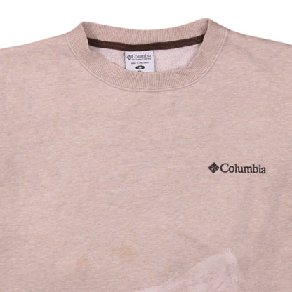 Mens UK Size M Columbia Beige Pullover Sweatshirt