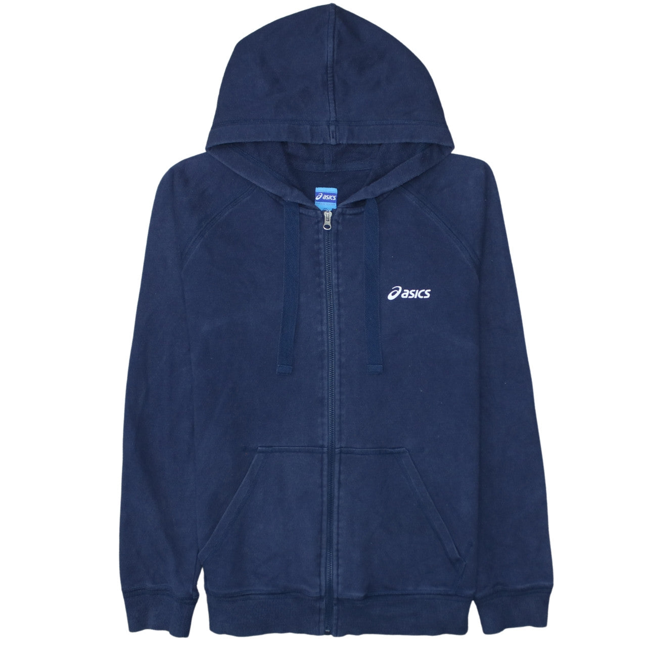 Mens UK Size L ASICS Blue Full Zip Hoodie