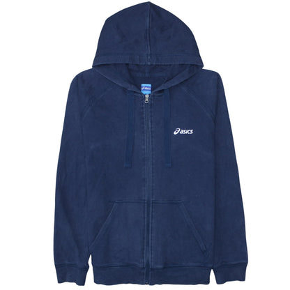 Mens UK Size L ASICS Blue Full Zip Hoodie