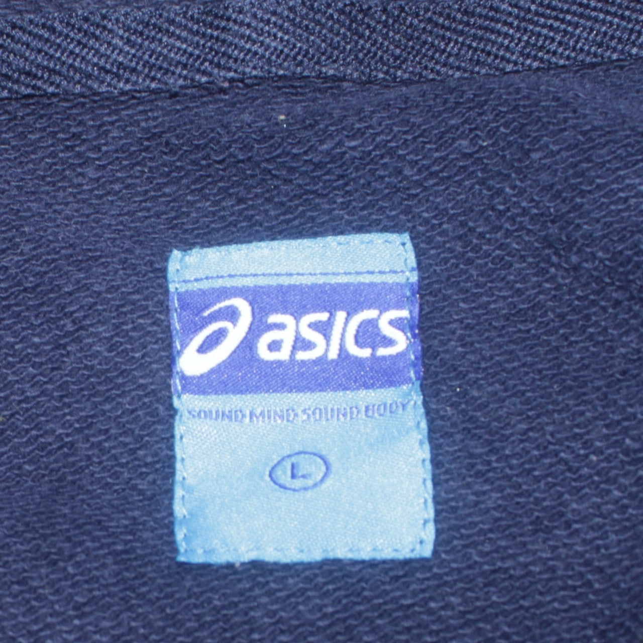 Mens UK Size L ASICS Blue Full Zip Hoodie