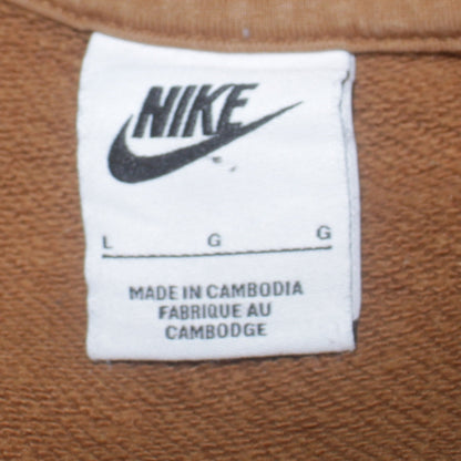 Mens UK Size L Nike Brown Pullover Sweatshirt
