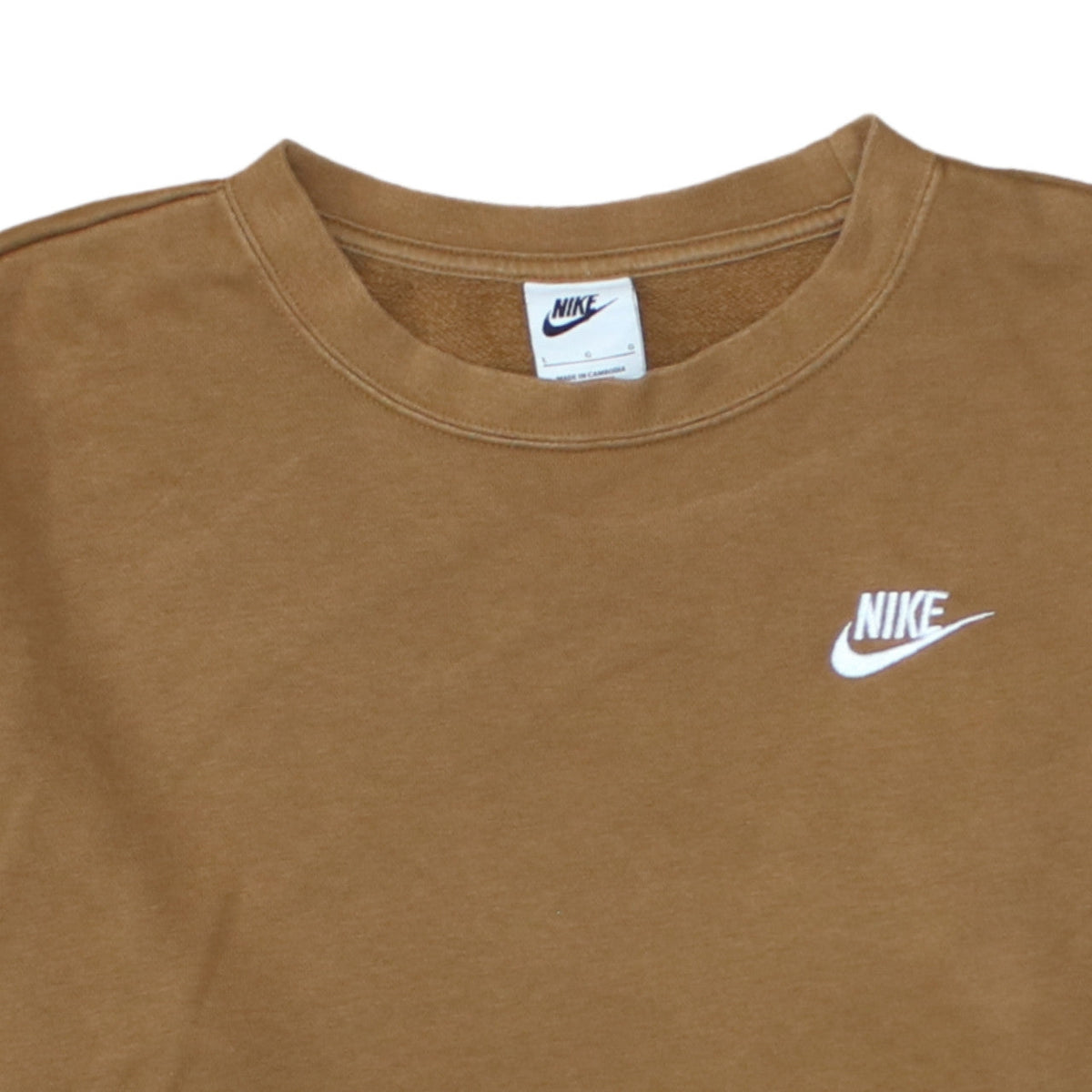 Mens UK Size L Nike Brown Pullover Sweatshirt