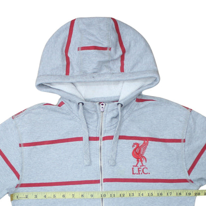 Mens UK Size M Liverpool Football Club Grey Full Zip Hoodie