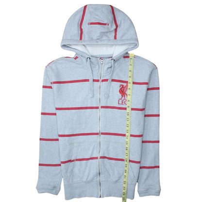 Mens UK Size M Liverpool Football Club Grey Full Zip Hoodie