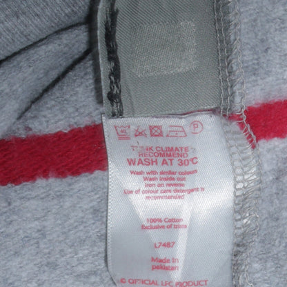 Mens UK Size M Liverpool Football Club Grey Full Zip Hoodie