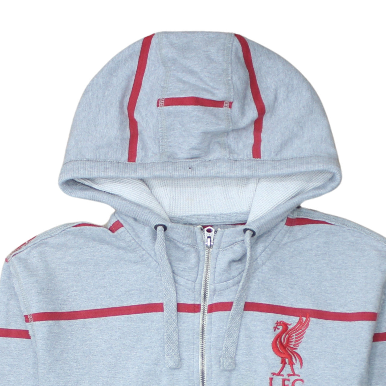 Mens UK Size M Liverpool Football Club Grey Full Zip Hoodie
