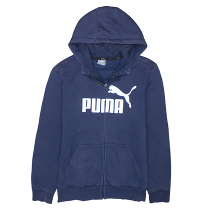Mens UK Size S PUMA Blue Full Zip Hoodie