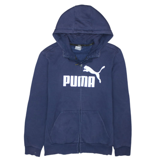Mens UK Size S PUMA Blue Full Zip Hoodie