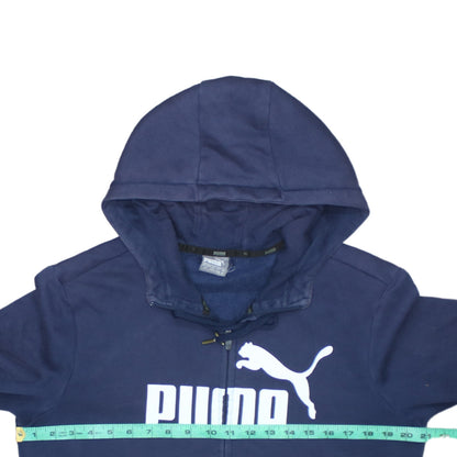 Mens UK Size S PUMA Blue Full Zip Hoodie