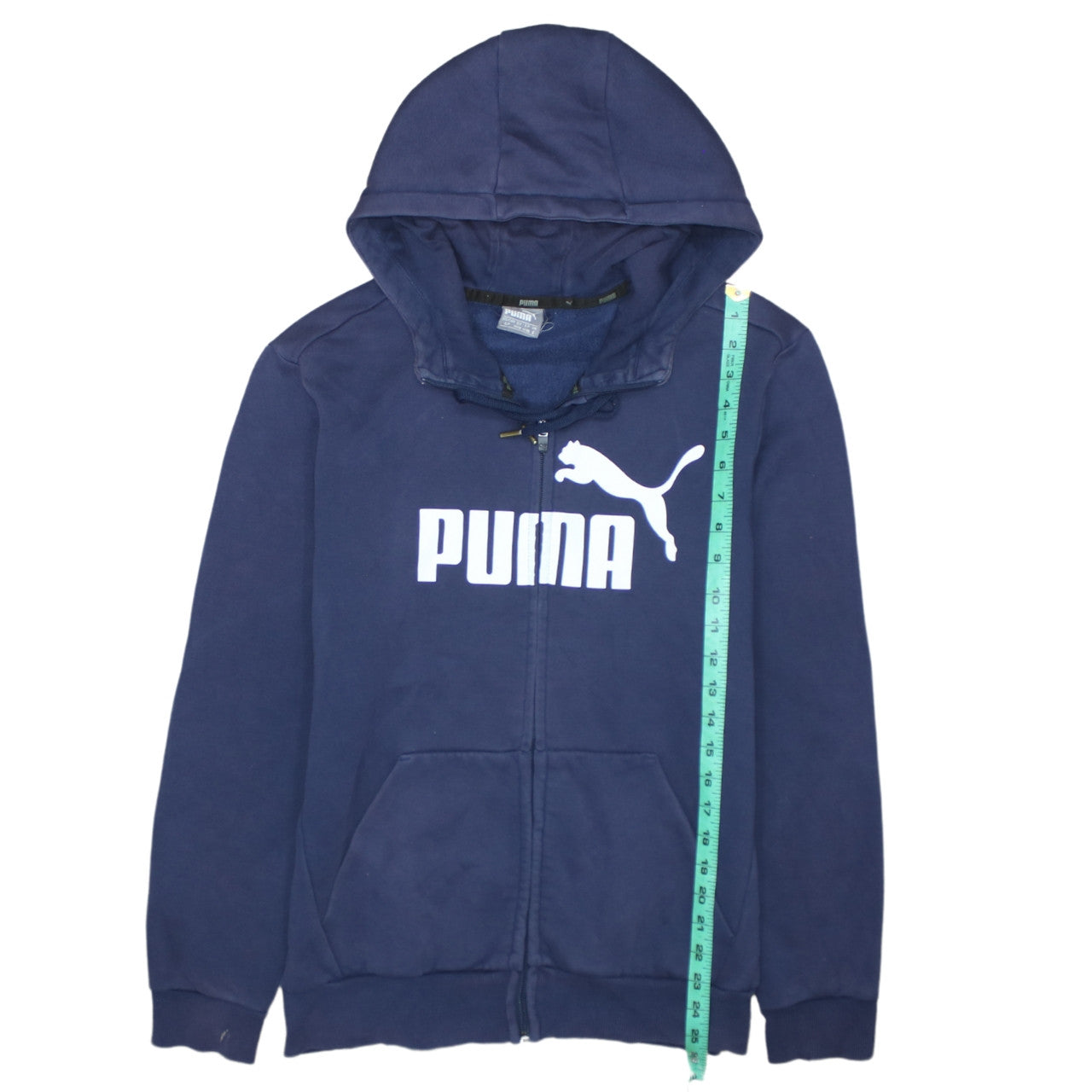 Mens UK Size S PUMA Blue Full Zip Hoodie