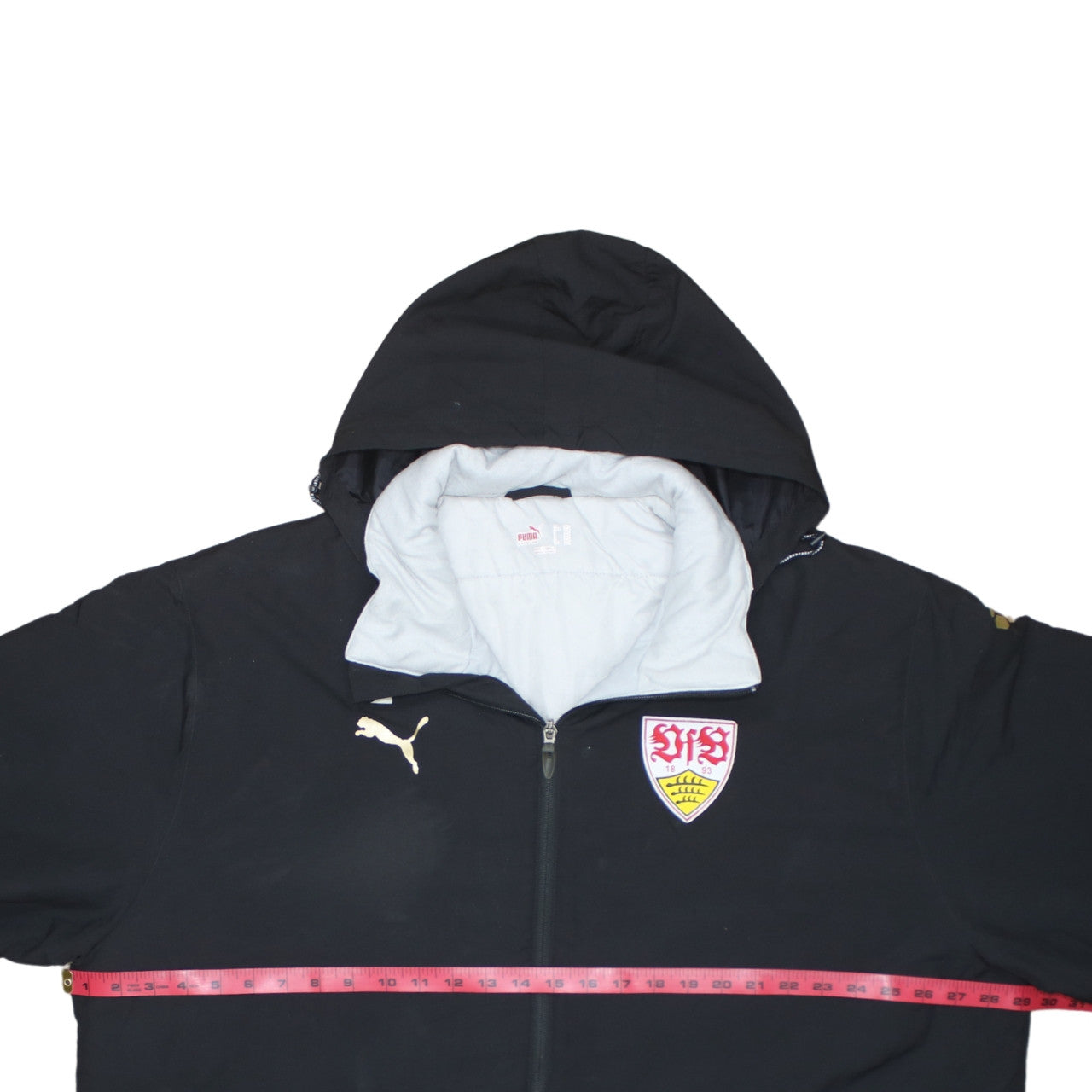 Puma Mens Black 2XL Winter Parka Hooded Jacket Coat