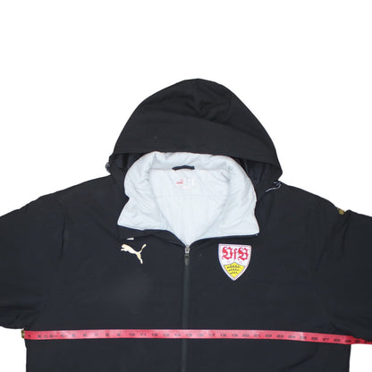 Puma Mens Black 2XL Winter Parka Hooded Jacket Coat