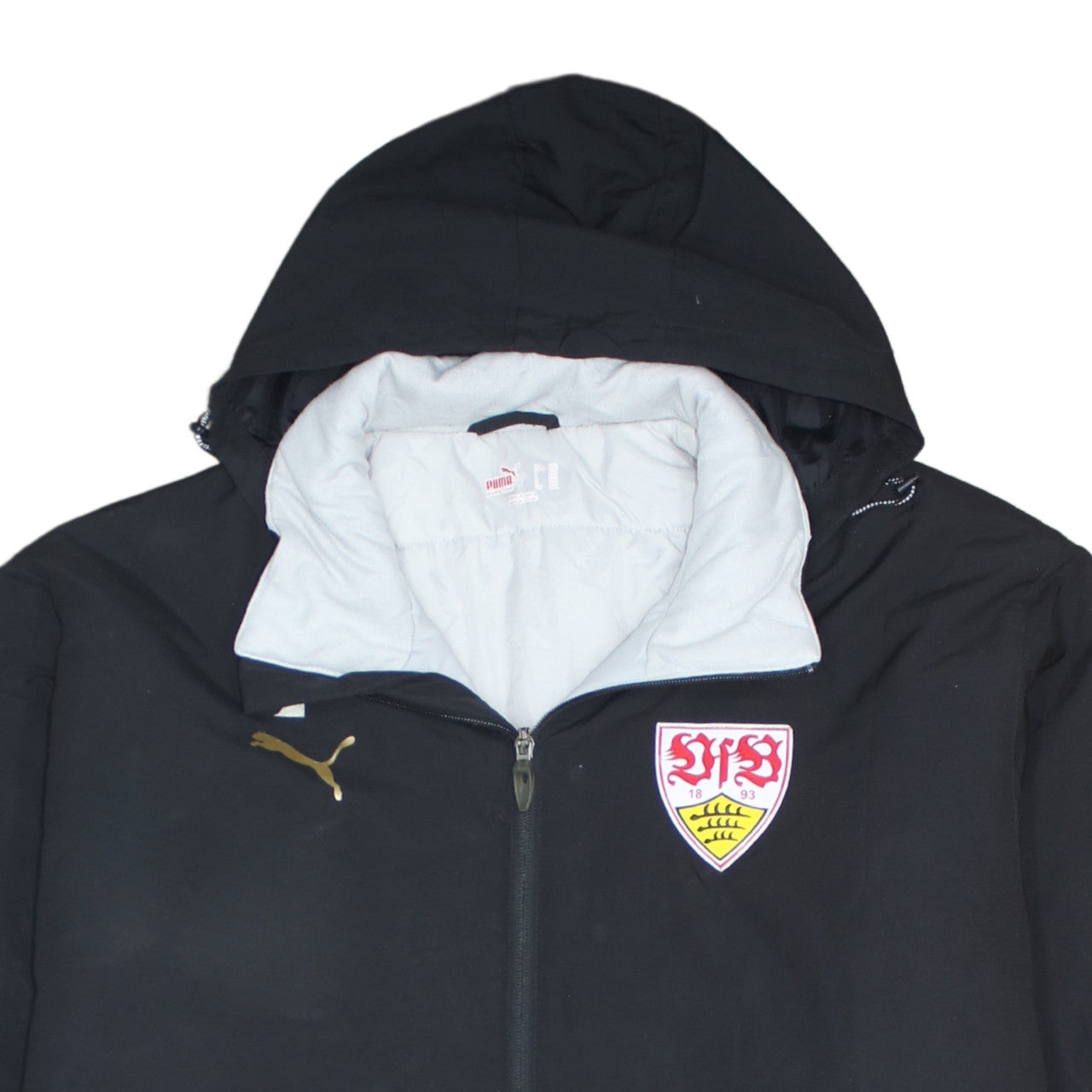 Puma Mens Black 2XL Winter Parka Hooded Jacket Coat